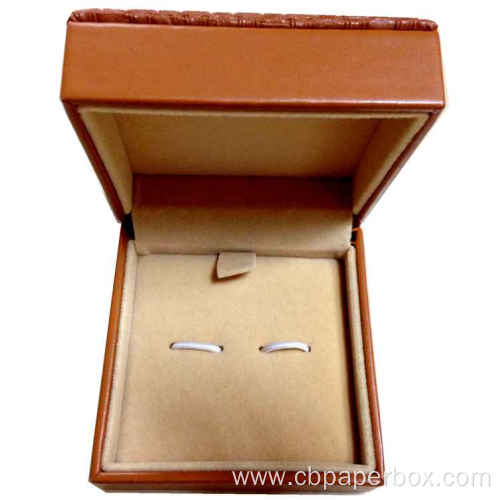 Brown PU Leather Packaging Box For Cufflink